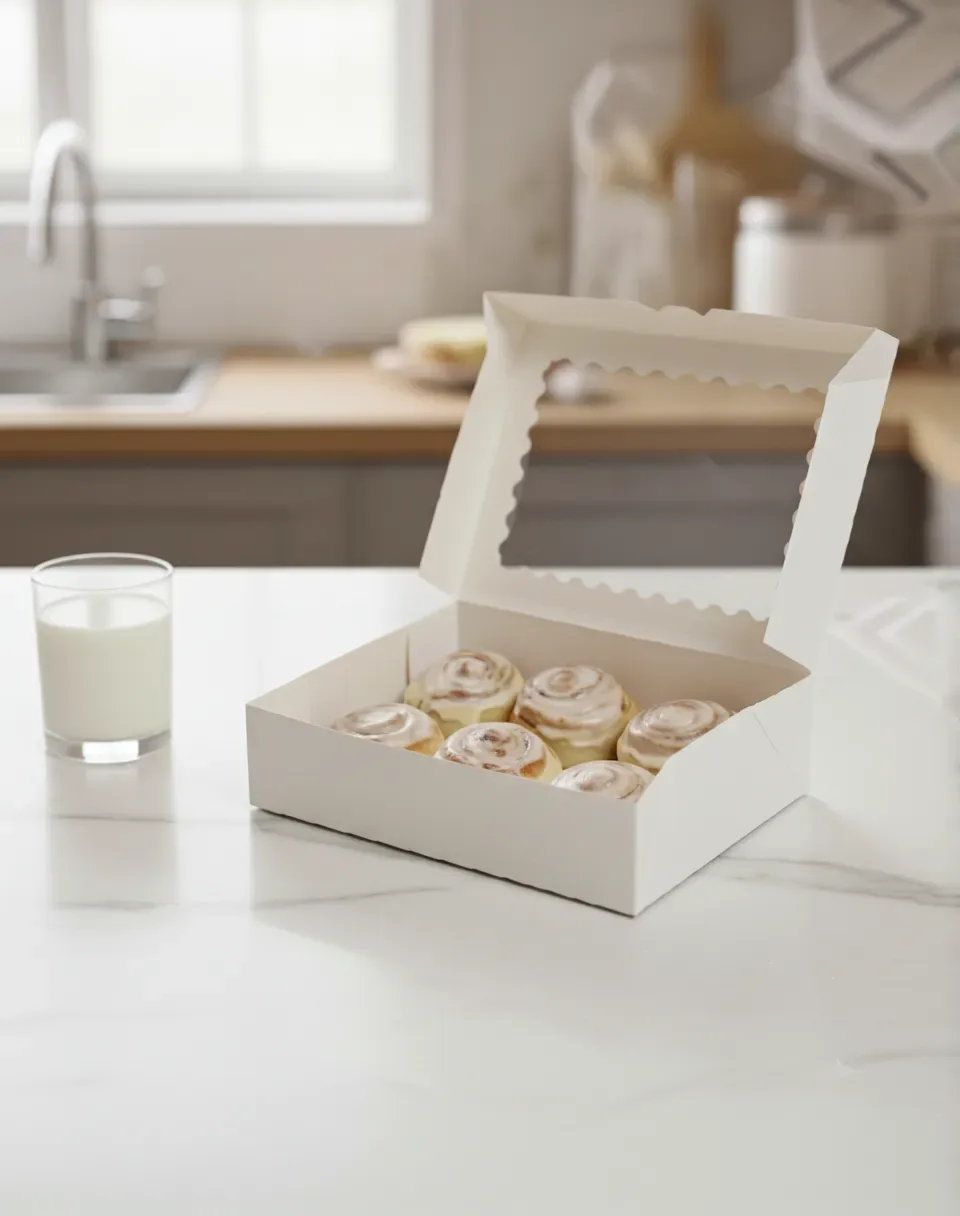 Cinnamon rolls prepared for thoughtful gifting